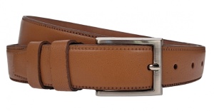 Curea barbati, eleganta, pentru costum, din piele naturala, Maro, 3cm - CK81MD
