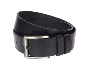 Curea barbati pentru jeans, catarama metalica, latime 4.5 cm, negru, piele naturala - CK219N - Img 2