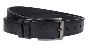 Curea batal barbati, eleganta pentru costum, din piele naturala, Negru, Latime 3.2cm, lungime pana la 170cm - CK86N - Img 3