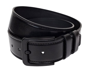 Curea casual barbati pentru jeans, catarama metalica, latime 4.5 cm, negru, piele naturala - CK217N - Img 2