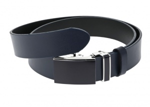 Curea eleganta barbati din piele naturala, Bleumarin - 00001397BLM - Img 2
