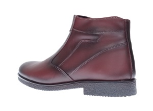 Ghete barbatesti bordeaux din piele naturala cu fermoar Rusay Office GKR61VIS - Img 3