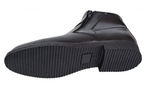 Ghete barbatesti negre din piele naturala cu doua fermoare Rusay Office GKR35NF - Img 2
