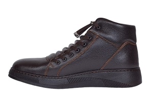 Ghete barbati casual din piele naturala, cu elastic, imblanite Maro GS414M - Img 9