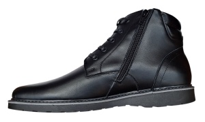 Ghete barbati casual din piele naturala cu fermoar (imblanite) Negre CORSANF - Img 7