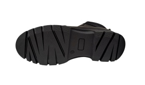 Ghete barbati casual din piele naturala cu fermoar imblanite Negru KAYRO - Img 3