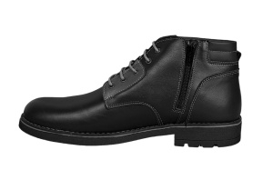 Ghete barbati casual, din piele naturala, cu siret si fermoar, imblanite, negru, GKR Imperia - GKR65N - Img 5