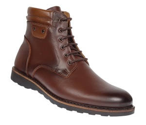 Ghete barbati casual din piele naturala cu siret si fermoar (imblanite) Corsa Maro GKR95M - Img 5