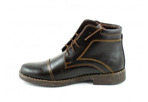 Ghete barbati casual - elegante din piele naturala maro ET99SM - Img 4