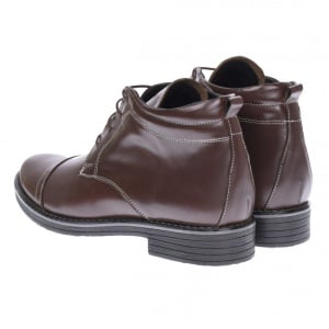Ghete barbati din piele naturala casual-elegant, imblanite, cu sireturi, GBOND1M - Img 4