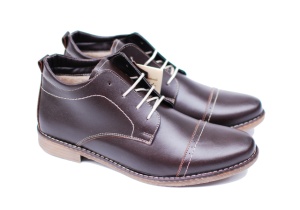 Ghete barbati din piele naturala casual, elegante Bond 2 maro - Made in Romania