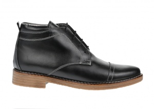 Ghete barbati din piele naturala casual, imblanite, Bond NEGRU - BOND1NEGRU - Img 4