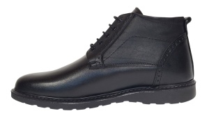 Ghete barbati din piele naturala pe talpa Sport Urban cu siret imblanite GS2019CSN - Img 2