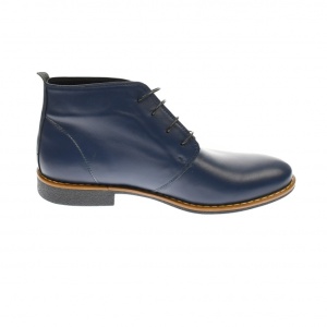 Ghete barbati office, elegante, din piele naturala bleumarin, Elion GB43BL - Img 4