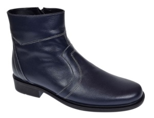 Ghete barbati office elegante din piele naturala cu fermoar Bleumarin Tores - Img 5