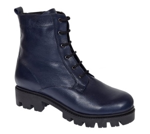 Ghete dama casual din piele naturala bleumarin GD205BL - Img 1