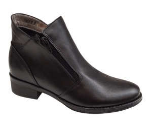 Ghete dama casual din piele naturala Nataly Negru Box - Img 5