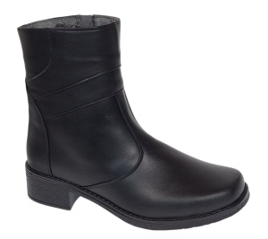 Ghete dama casual imblanite din piele naturala cu fermoar MVS707N - Img 2