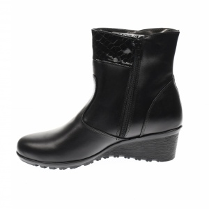 Ghete dama din piele naturala, cu fermoar, negre, IMBLANITE - MVS30N - Img 3