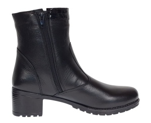 Ghete dama din piele naturala de culoare neagra imblanite Ada MVS83CRN - Img 5
