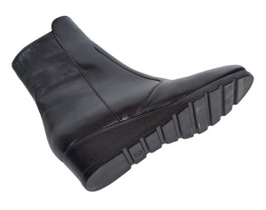 Ghete dama din piele naturala imblanite - Model Orto Negru 156 - Img 6