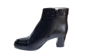 Ghete dama elegante negre din piele naturala croco si box - NAA68CRNP - Img 4