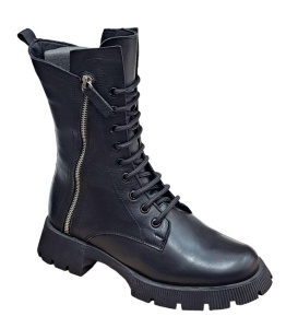 Ghete dama negre, casual, din piele naturala, SCV968N