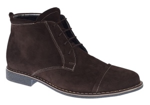 Marimea 37 Ghete barbati casual din piele naturala intoarsa maro LG03MVEL