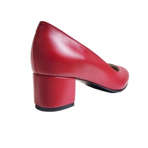 Marimea 38 Pantofi eleganti dama, rosii, din piele naturala box, toc 5 cm - LNA73ROSU - Img 5
