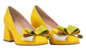 Marimea 39, 42 Pantofi dama eleganti din piele naturala LNAB1 Galben - Img 4