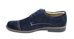 Marimea 39, Pantofi barbati eleganti din piele naturala bleumarin - LP34BL - Img 2