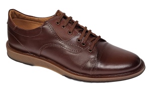 Marimea 42 Pantofi barbati casual din piele naturala Maro cu Siret LGKR231MS - Img 5