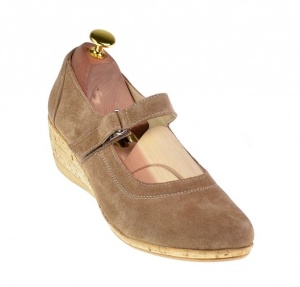Oferta 35, 38, 40 - Pantofi dama casual din piele naturala intoarsa Bej LP38BEJVELUR
