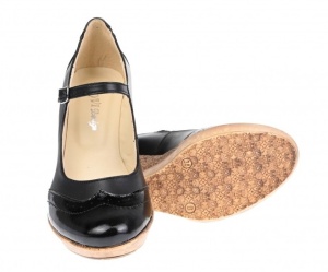 Oferta 36, 37 Pantofi dama casual din piele naturala neagra -LP104B - Img 2