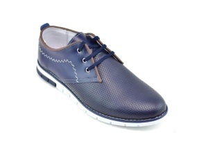 Oferta 40, 42 Pantofi barbati sport din piele naturala bleumarin Yanis Blue Confort - Img 2