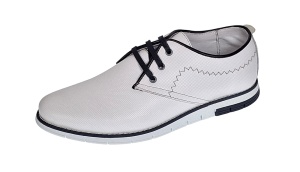 Oferta 44 Pantofi barbati sport din piele naturala Alb Yanis Confort - Img 8