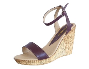 Oferta marimea 35 Sandale dama din piele naturala culoare maro toc 10cm LS415M - Img 3