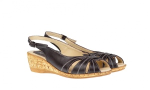 OFERTA marimea 36, 38 - Sandale dama, din piele naturala, maro, cu platforma de 4cm - LS52M - Img 6