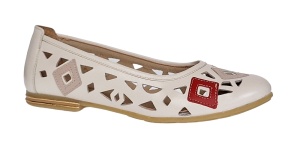 OFERTA MARIMEA 36 Balerini dama, de vara, din piele naturala - SCV403BEJ - Img 5