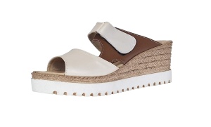 Oferta marimea 37 Papuci dama, de vara, din piele naturala cu platforme de 7cm, LPAPUCMBEJ - Img 4