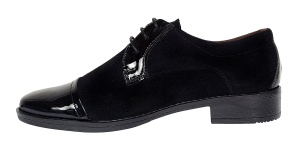 Oferta marimea 38, 39,40 - Pantofi dama casual din piele naturala intoarsa si lacuita - LP10NNLACVEL - Img 5