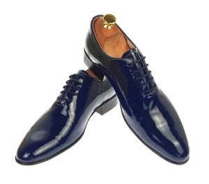 Oferta marimea 38, 41, - Pantofi barbati eleganti bleumarin din piele naturala lac, ENZO - LMOD1BLMLAC - Img 4
