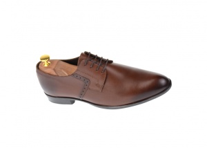 OFERTA MARIMEA 39 - Pantofi barbati eleganti din piele naturala maro, LROSETYM - Img 1