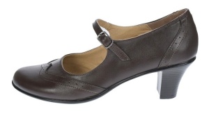 OFERTA marimea 39 - Pantofi dama eleganti din piele naturala cu toc mic de 5cm, foarte comozi - LP104MARO - Img 4