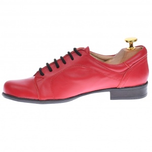 Oferta marimea 39 - Pantofi dama, model casual din piele naturala, rosii - LP53RED - Img 4