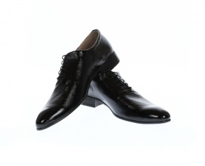 Oferta marimea 41, 44 - Pantofi barbati eleganti negri, din piele naturala lacuita, LMOD1LACSIF - Img 2