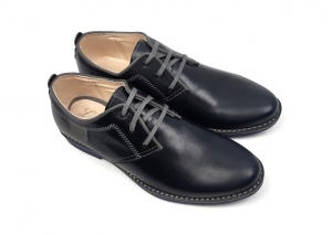 OFERTA MARIMEA 43 - Pantofi barbati, casual din piele naturala bleumarin inchis - L501BOXGBL - Img 4