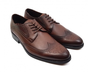 OFERTA MARIMEA 44 - Pantofi barbati derbi, eleganti din piele naturala L749M