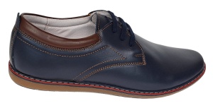 Oferta Pantofi barbati din piele naturala bleumarin 338BLM - Img 5