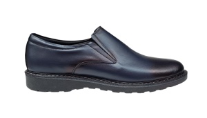 Pantofi barbati casual, cu elastic, piele naturala, Blue Navi, CORSAELBLM - Img 2